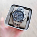 Fossil Garrett Chronograph Grey Dial Grey Steel Strap Watch for Men - FS5621