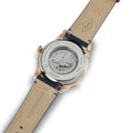 Fossil Townsman Automatic White Dial Navy Blue Leather Strap Watch for Men - ME3171