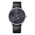 Calvin Klein Accent Black Dial Black Leather Strap Watch for Women - K2Y231C3