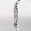 Michael Kors Darci Orange Dial Silver Stainless Steel Strap Watch for Women - MK3218