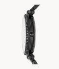 Fossil Carlie Black Dial Black Steel Strap Watch for Women - ES4488