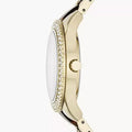 Fossil Stella Multifunction Gold Dial Two Tone Steel Strap Watch for Women - ES4756