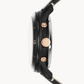 Fossil Grant Sport Automatic Skeleton Black Dial Black Leather Strap Watch for Men - ME3138