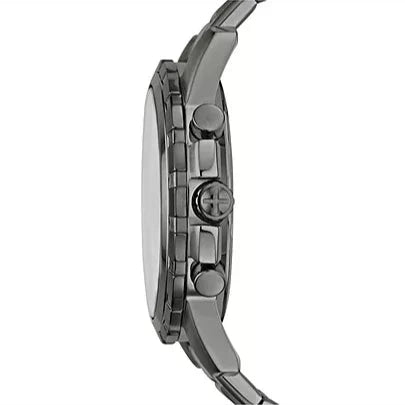 Fossil Dean Chronograph Black Dial Black Steel Strap Watch for Men - FS4721
