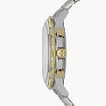 Fossil Dean Chronograph White Dial Silver Steel Strap Watch for Men - FS4795