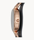 Fossil Georgia Smoke Grey Dial Grey Leather Strap Watch for Women - ES3077