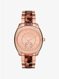 Michael Kors Bryn Rose Gold Dial Two Tone Steel Strap Watch For Women - MK6276