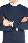 Hugo Boss Areoliner Chronograph White Dial Two Tone Steel Strap Watch for Men - 1513236