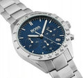 Hugo Boss Talent Blue Dial Silver Steel Strap Watch for Men - 1513582