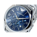 Emporio Armani Classic Navy Blue Dial Stainless Steel Watch For Men - AR1787