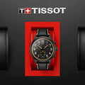 Tissot Chrono XL Vintage Chronograph Black Dial Black Leather Strap Watch For Men - T116.617.36.052.02