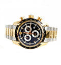 Versace V-Ray Chronograph Black Dial Two Tone Steel Strap Watch For Men - VE2I00421