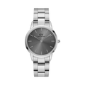 Daniel Wellington Link Grey Dial Silver Steel Strap Watch For Men - DW00100328