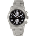 Marc Jacobs Larry Chronograph Black Dial Silver Steel Strap Watch for Men - MBM5050