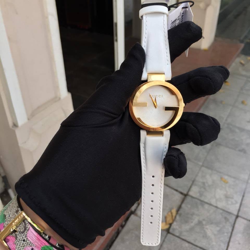 Gucci Interlocking Latin Grammy Special Edition Gold Watch For Women - YA133313