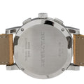 Burberry The City Chronograph White Dial Haymarket Leather Strap Watch For Men - BU9360