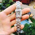 Emporio Armani Classic Diamonds Silver Dial Silver Steel Strap Watch For Women - AR3170