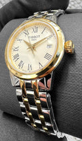 Tissot Classic Dream Lady Gold Dial Two Tone Steel Strap Watch For Women - T129.210.22.263.00