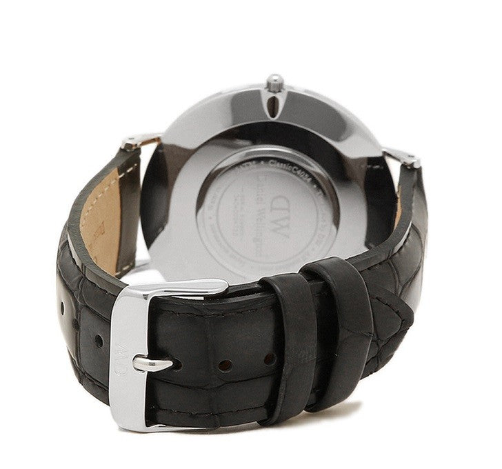 Daniel Wellington Classic Reading White Dial Black Leather Strap Watch For Men - DW00100028