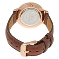 Daniel Wellington Classy St Mawes White Dial Brown Leather Strap Watch For Women - DW00100075