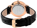Daniel Wellington Classy Sheffield White Dial Black Leather Strap Watch For Women - DW00100060