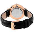Daniel Wellington Classic Petite Sheffield Black Dial Black Leather Strap Watch For Women - DW00100224