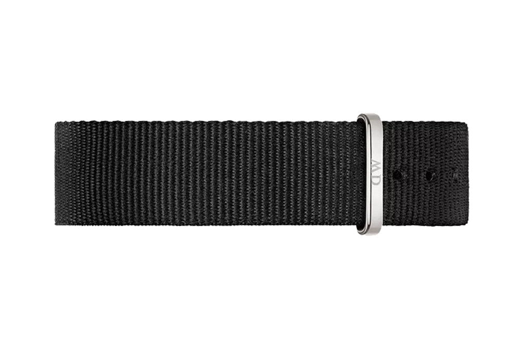 Daniel Wellington Classic Petite Cornwall White Dial Black Nylon Strap Watch For Women - DW00100252