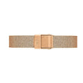 Daniel Wellington Petite Pressed Melrose Black Dial Rose Gold Mesh Strap Watch For Women - DW00100440