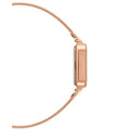 Daniel Wellington Quadro Studio Green Dial Rose Gold Mesh Strap Watch For Women - DW00100520