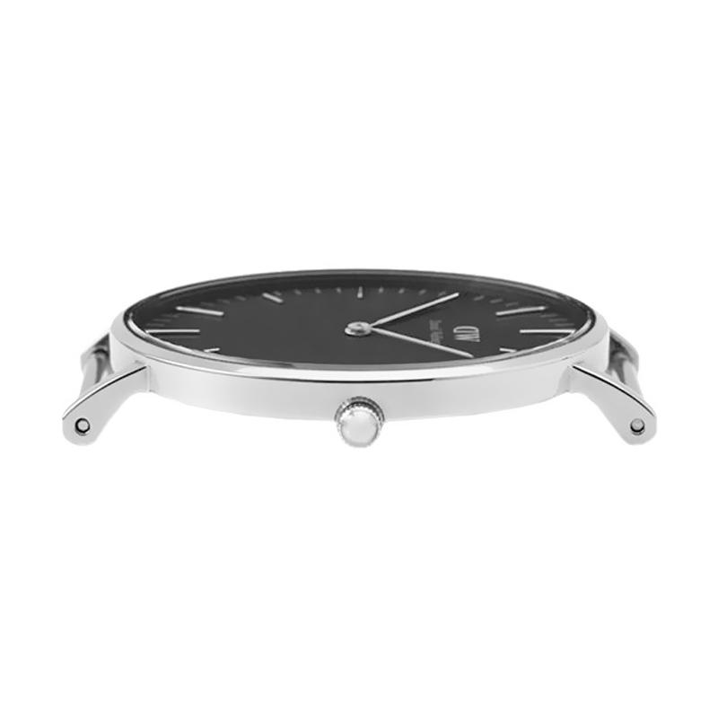 Daniel Wellington Classic Bristol Black Dial Brown Leather Strap Watch For Men - DW00100143