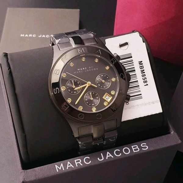 Marc Jacobs Blade Chronograph Blue Dial Blue Steel Strap Watch for Women - MBM8581