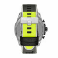 Diesel Mega Chief Chronograph Black Dial Grey Nylon Strap Watch For Men - DZ4523