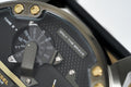 Diesel Mr Daddy 2.0 Chronograph Black Dial Black Leather Strap Watch For Men - DZ7348