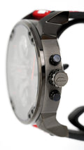 Diesel Mr Daddy 2.0 Chronograph Grey Dial Red Rubber Strap Watch For Men - DZ7423