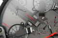 Diesel Mr Daddy 2.0 Chronograph Grey Dial Red Rubber Strap Watch For Men - DZ7423