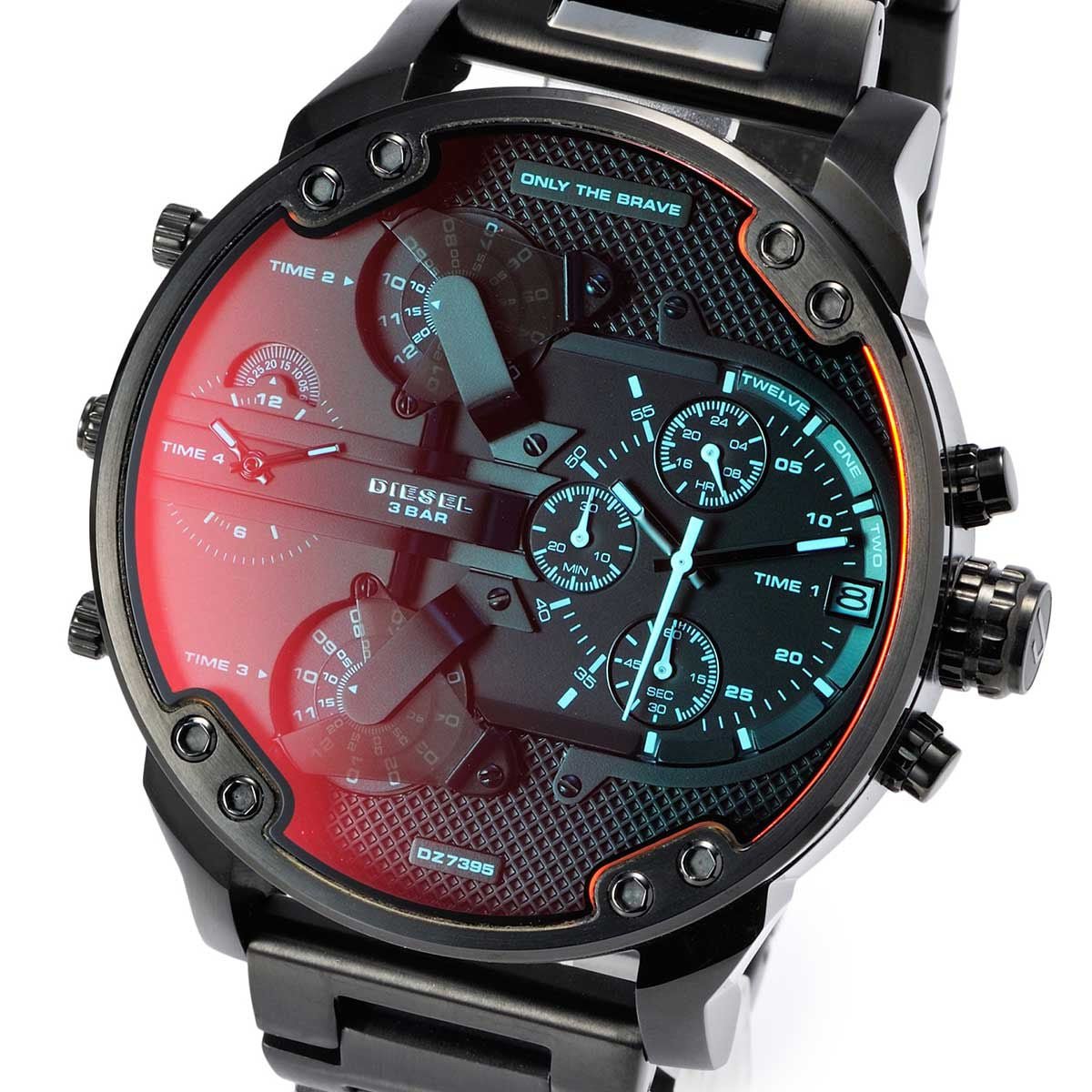 Diesel Mr Daddy 2.0 Chronograph Black Dial Black Steel Strap Watch For Men - DZ7395