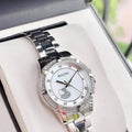 Bulova Crystal Silver Dial Silver Steel Strap Watch for Women - 96L226