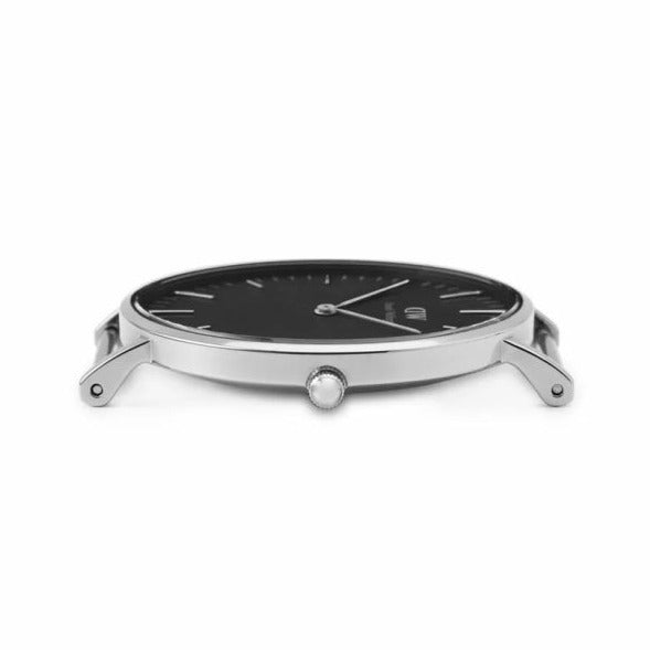 Daniel Wellington Classic St Mawes Black Dial Brown Leather Strap Watch For Men - DW00100130