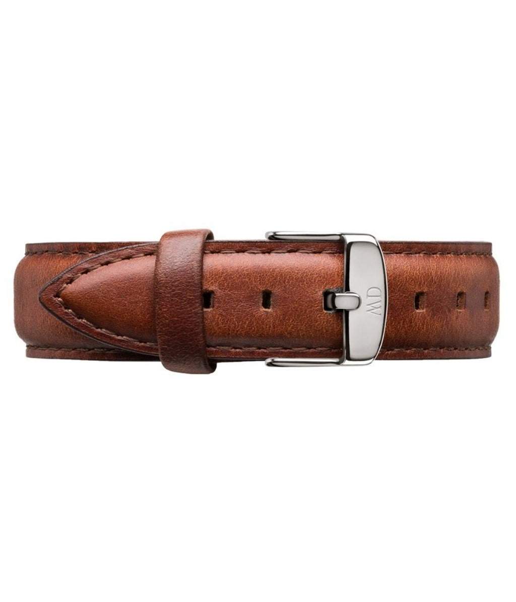 Daniel Wellington Classic Durham Black Dial Brown Leather Strap Watch For Women - DW00100142