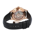 Emporio Armani Meccanico White Skeleton Dial Black Leather Strap Watch For Men - AR1924