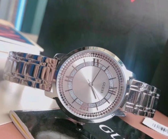 Guess Montauk Silver Dial Stainless Steel Watch For Women - W0933L1