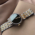 Movado Veturi Quartz Black Dial Two Tone Steel Strap Watch for Men - 0606932