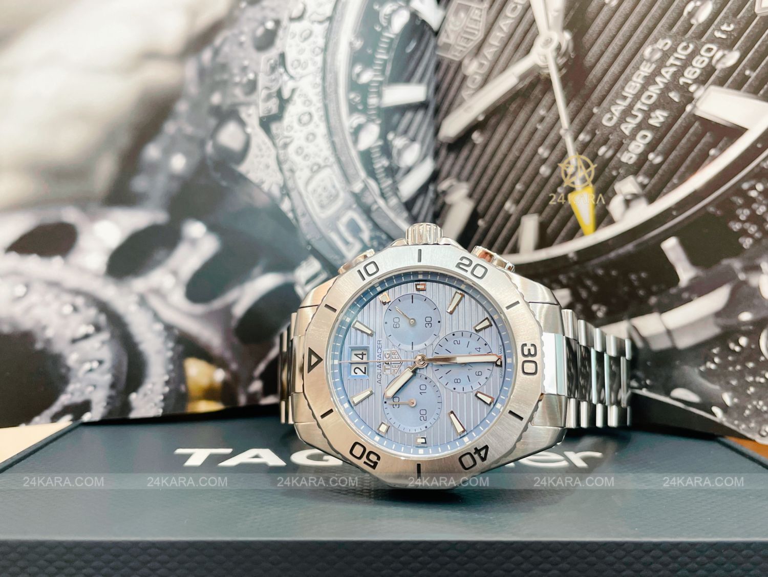 Tag Heuer Aquaracer Professional 200 Date Blue Dial Silver Steel Strap Watch for Men - CBP1112.BA0627