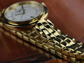 Tissot Flamingo Mother of Pearl White Dial Gold Steel Strap Watch For Women - T094.210.33.111.00