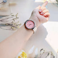Michael Kors Pyper Three Hand Pink Dial Silver Steel Strap Watch For Women - MK4631