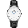 Daniel Wellington Dapper Reading Quartz White Dial Black Leather Strap Watch For Women - DW00100117