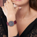 Daniel Wellington Classic Roselyn Black Dial Red NATO Strap Dial Watch For Women - DW00100270