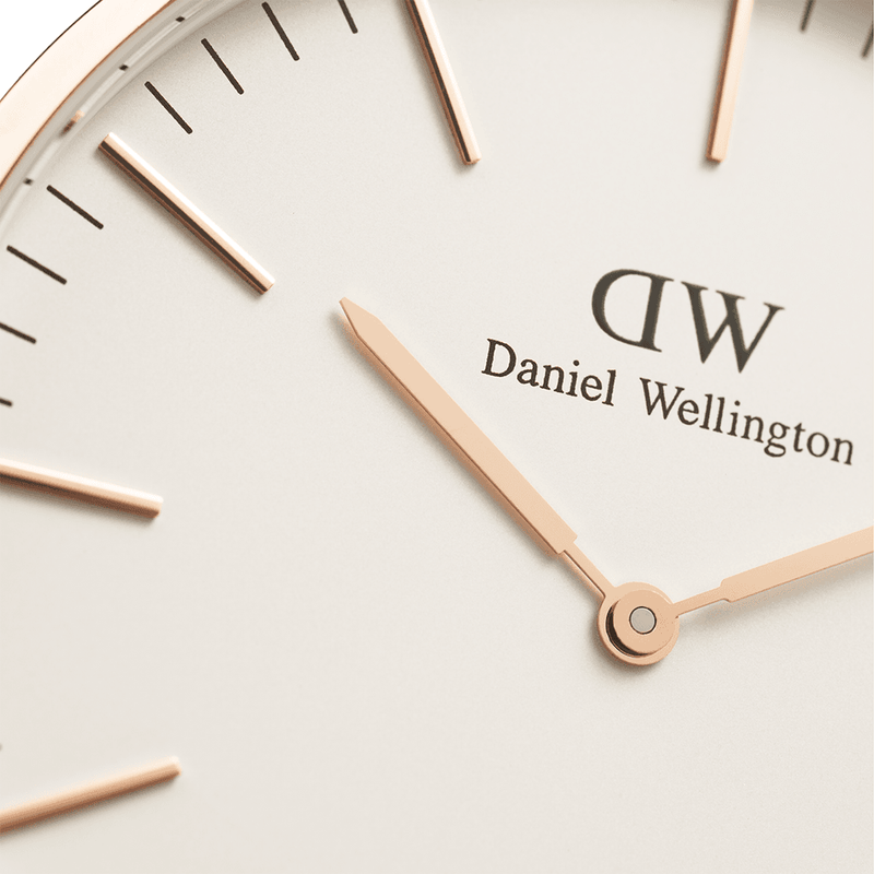 Daniel Wellington Classic Bristol White Dial Brown Leather Strap Watch For Men - DW00100009