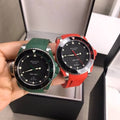 Gucci Dive Black Dial Green Rubber Strap Watch For Men - YA136310