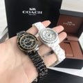 Coach Preston Black Dial Black Steel Strap Watch for Women - 14503461